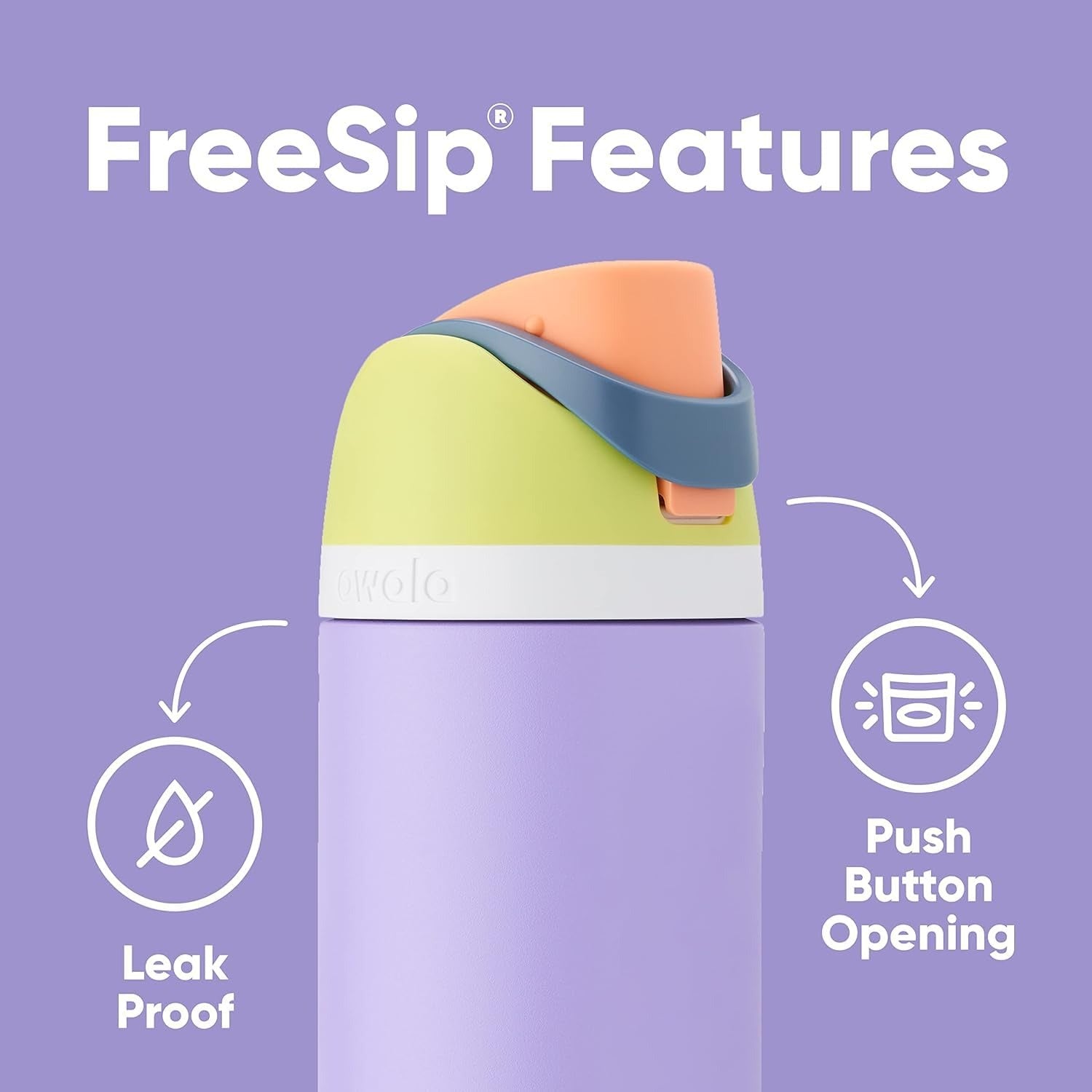 Owala FreeSip Vacuum Insulated Stainless Steel Water Bottle with Built-in Straw & Flip Lock Lid 24 oz (710 ml)