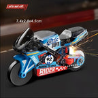 Spark Racing Motorcycle Toy for Kids | Friction Powered Die-Cast Style Bike with Real Spark Effect, Pull Back Inertia Action, Rubber Tyres | Mini Sports Bike Toy for Boys & Girls