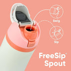 Owala FreeSip Vacuum Insulated Stainless Steel Water Bottle with Built-in Straw & Flip Lock Lid 24 oz (710 ml)