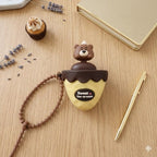 Cute Pop-Up Ice Cream Character Keychain | Kawaii Silicone Pendant | Portable Bag Charm | Collectible Keyring | Panda, Bear, Penguin &amp; Bunny Designs