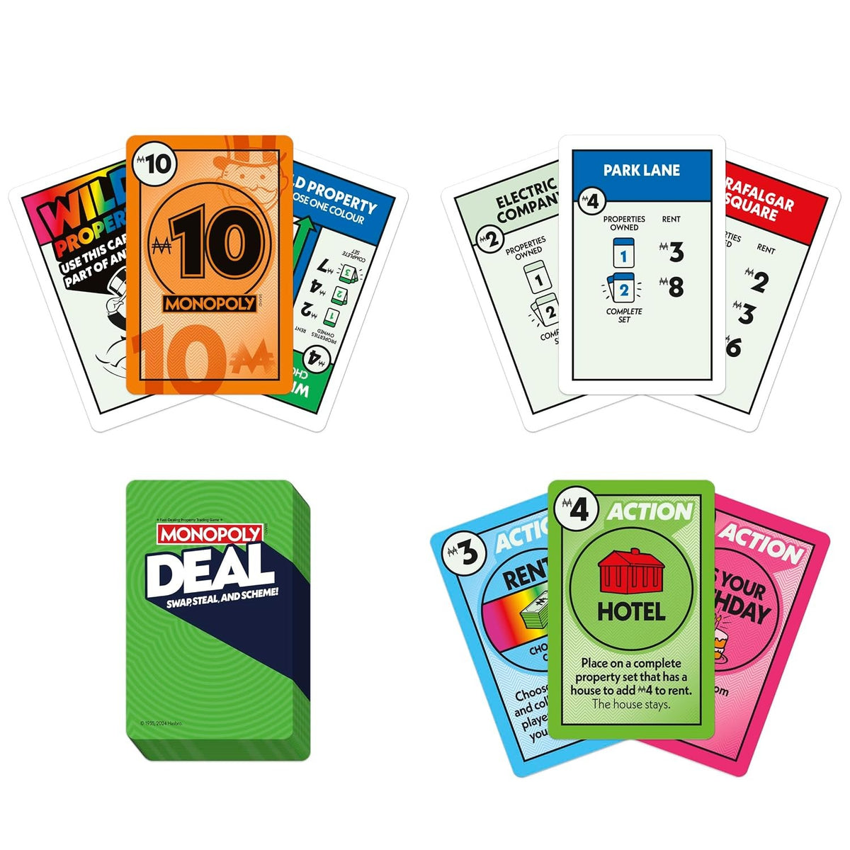 Monopoly Deal Card Game – Swap, Steal & Scheme Fast-Paced Property Trading Game for Family & Friends