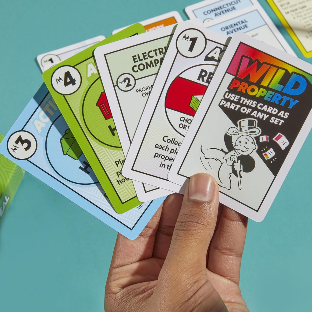 Monopoly Deal Card Game – Swap, Steal & Scheme Fast-Paced Property Trading Game for Family & Friends