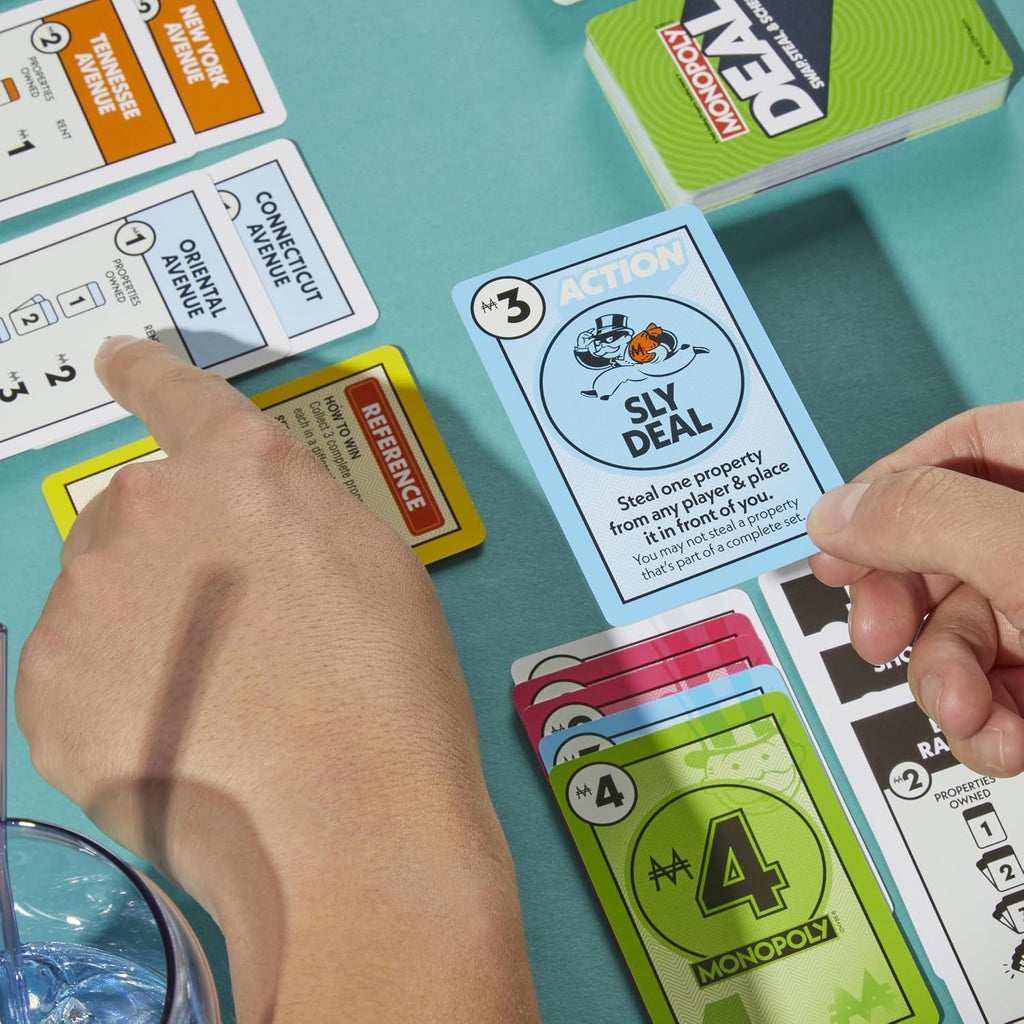 Monopoly Deal Card Game – Swap, Steal & Scheme Fast-Paced Property Trading Game for Family & Friends