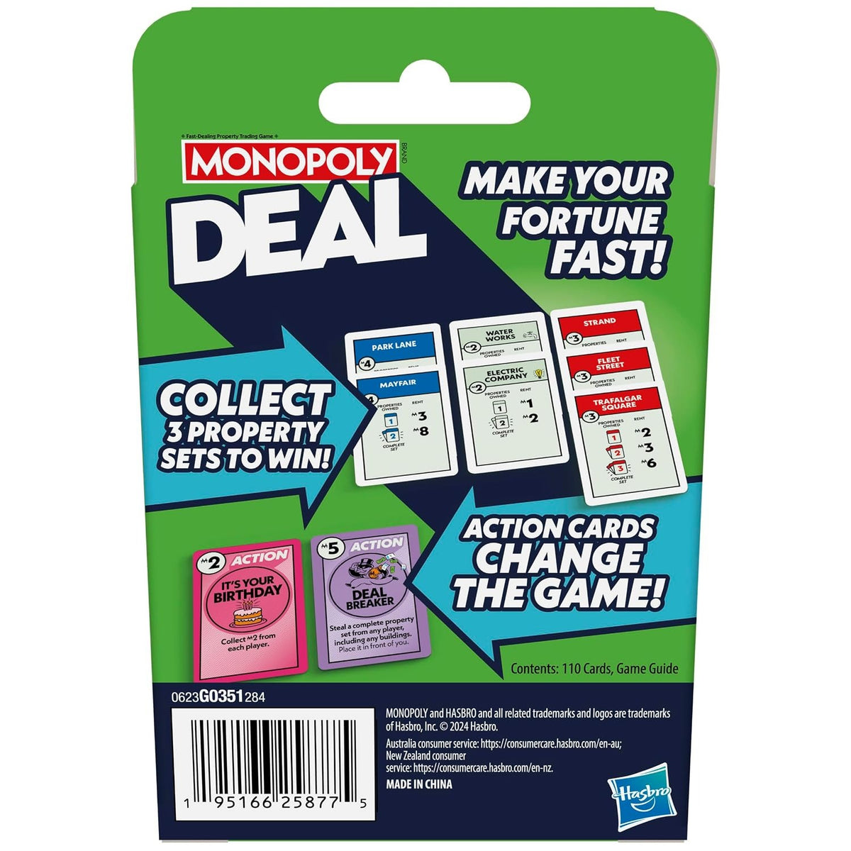 Monopoly Deal Card Game – Swap, Steal & Scheme Fast-Paced Property Trading Game for Family & Friends