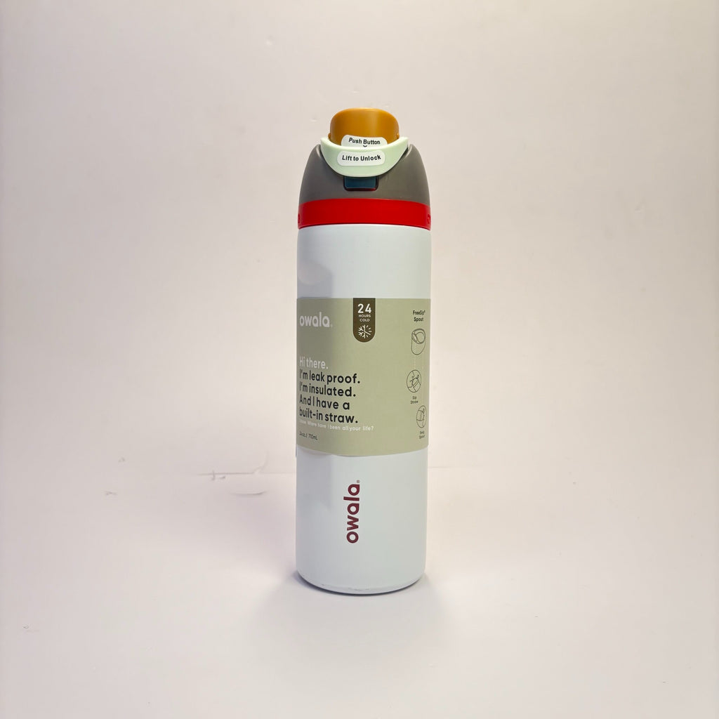 Owala FreeSip Vacuum Insulated Stainless Steel Water Bottle with Built-in Straw & Flip Lock Lid 24 oz (710 ml)