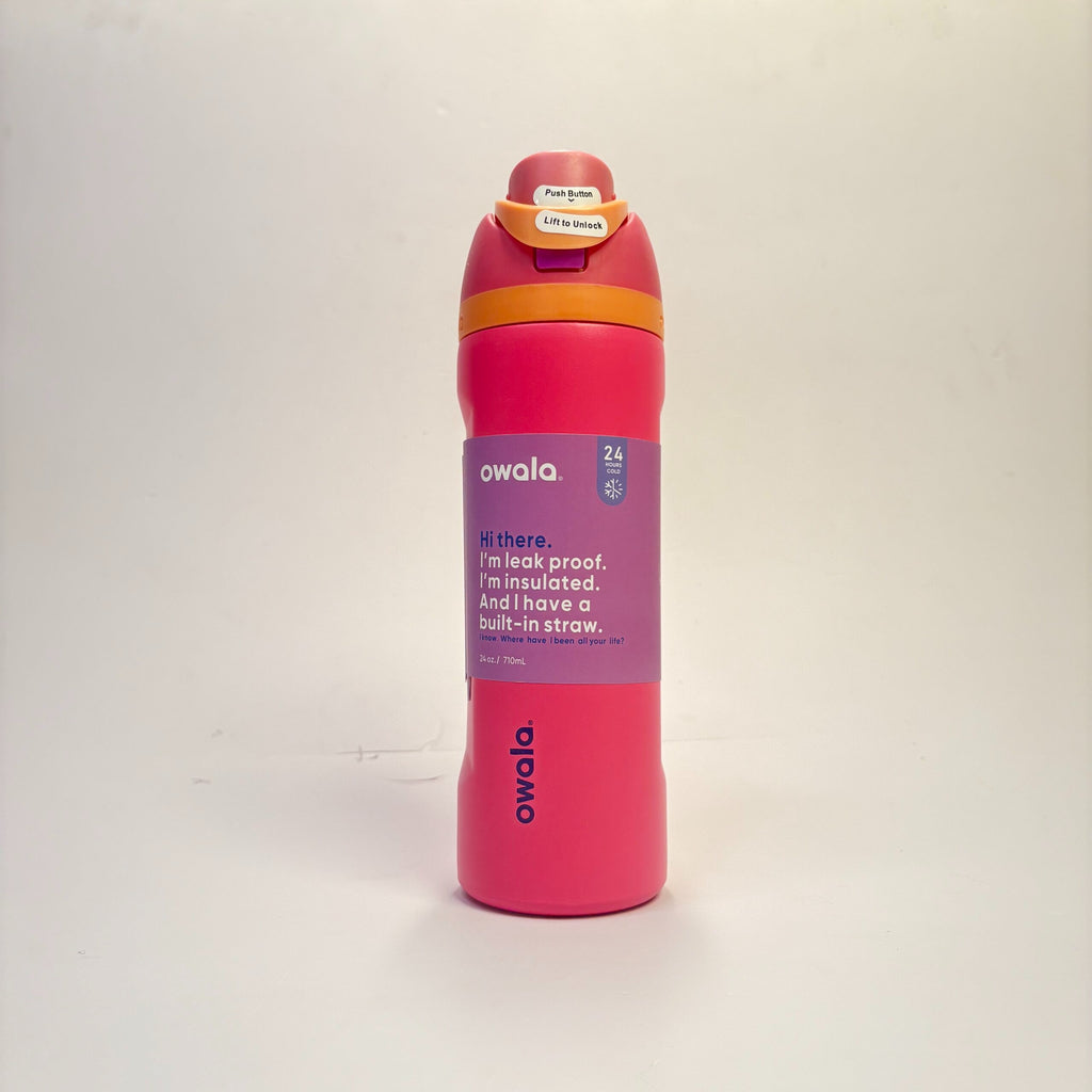Owala FreeSip Vacuum Insulated Stainless Steel Water Bottle with Built-in Straw & Flip Lock Lid 24 oz (710 ml)