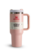 Stanley Tumbler with Handle and Straw, Stainless Steel Insulated Travel Cup (Rose)