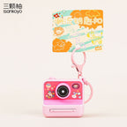 Mini Camera Keychain with Flashlight & Photo Pop-Up, Cute Cartoon Camera Keyring, Portable Bag Charm & Backpack Accessory for Kids & Adults