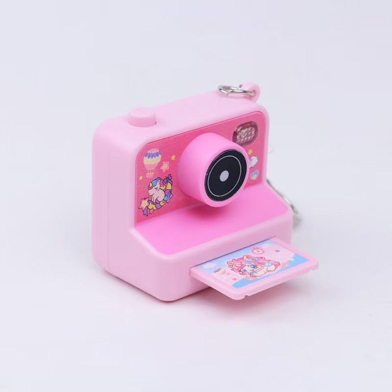 Mini Camera Keychain with Flashlight & Photo Pop-Up, Cute Cartoon Camera Keyring, Portable Bag Charm & Backpack Accessory for Kids & Adults