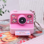 Mini Camera Keychain with Flashlight & Photo Pop-Up, Cute Cartoon Camera Keyring, Portable Bag Charm & Backpack Accessory for Kids & Adults