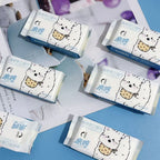 Cute Cartoon Pocket Wet Wipes Pack, Soft Portable Cleaning Wipes for Hands & Face, Travel & Daily Use