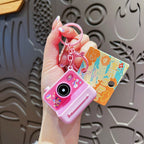 Mini Camera Keychain with Flashlight & Photo Pop-Up, Cute Cartoon Camera Keyring, Portable Bag Charm & Backpack Accessory for Kids & Adults