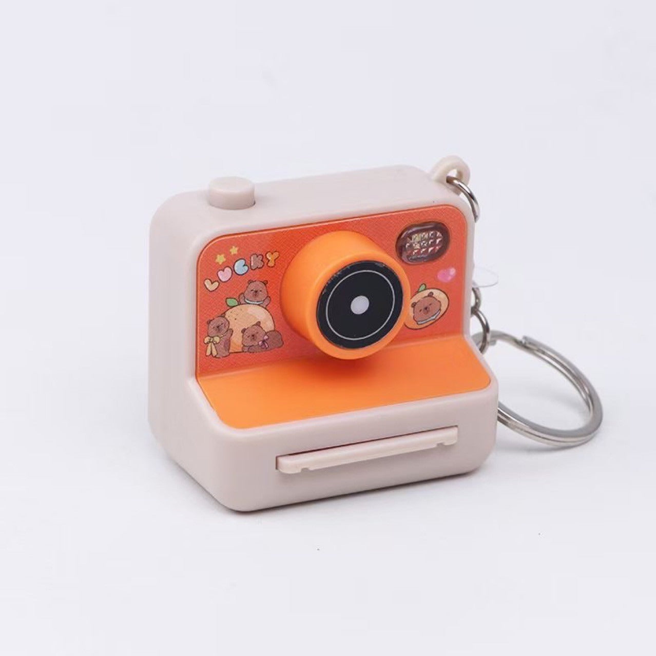 Mini Camera Keychain with Flashlight & Photo Pop-Up, Cute Cartoon Camera Keyring, Portable Bag Charm & Backpack Accessory for Kids & Adults