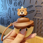 Cute Pop-Up Ice Cream Character Keychain | Kawaii Silicone Pendant | Portable Bag Charm | Collectible Keyring | Panda, Bear, Penguin &amp; Bunny Designs