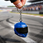Mini Motorcycle Helmet Keychain with Opening Visor & Hanging Pendant