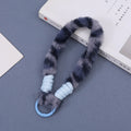 Plush Faux Fur Phone Wrist Strap with Universal Phone Patch & Wrist Lanyard