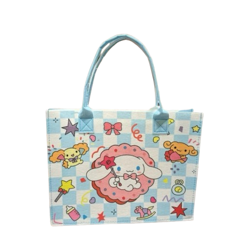 Cute Cartoon Felt Tote Bag for Women & Girls | Reusable Shopping, Lunch & Everyday Carry Bag