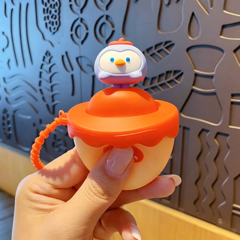 Cute Pop-Up Ice Cream Character Keychain | Kawaii Silicone Pendant | Portable Bag Charm | Collectible Keyring | Panda, Bear, Penguin &amp; Bunny Designs