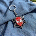 Spider Web Mask Metal Keychain, Superhero-Inspired Key Ring for Keys, Bags, Backpacks &amp; Gifting