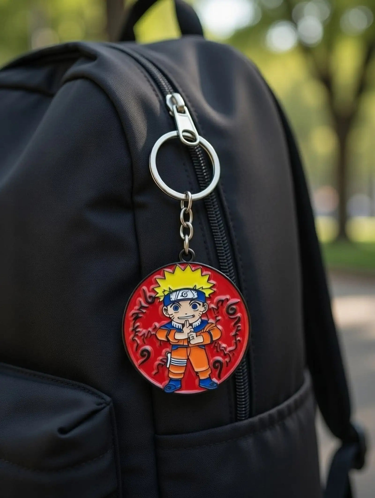 Naruto Uzumaki Keychain, Anime Metal Key Ring for Keys, Backpack, Bag & Gifting