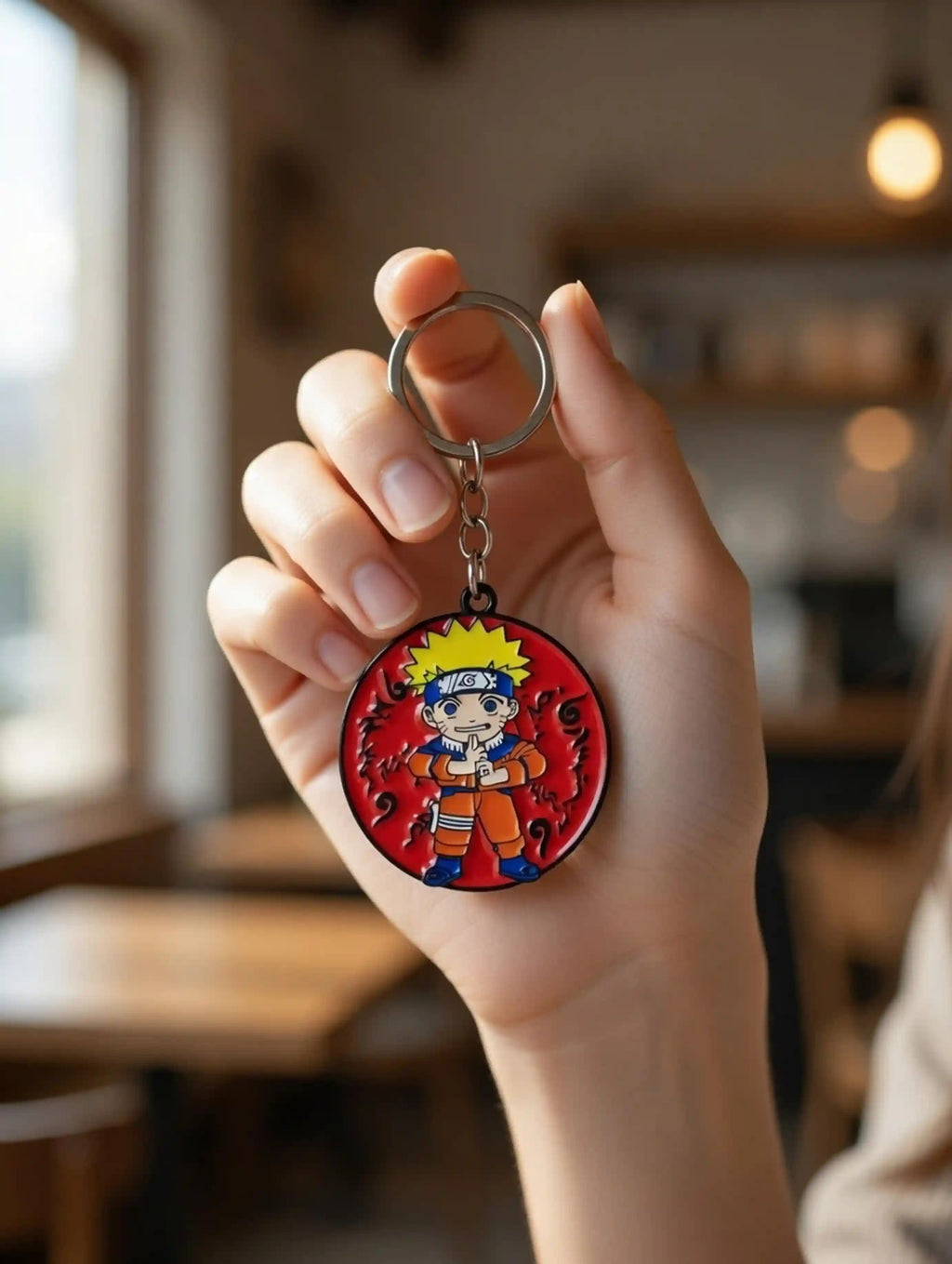 Naruto Uzumaki Keychain, Anime Metal Key Ring for Keys, Backpack, Bag & Gifting