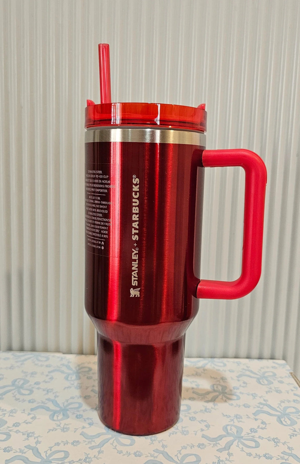 Stanley + Starbucks Tumbler with Handle and Straw, Stainless Steel Insulated Travel Cup