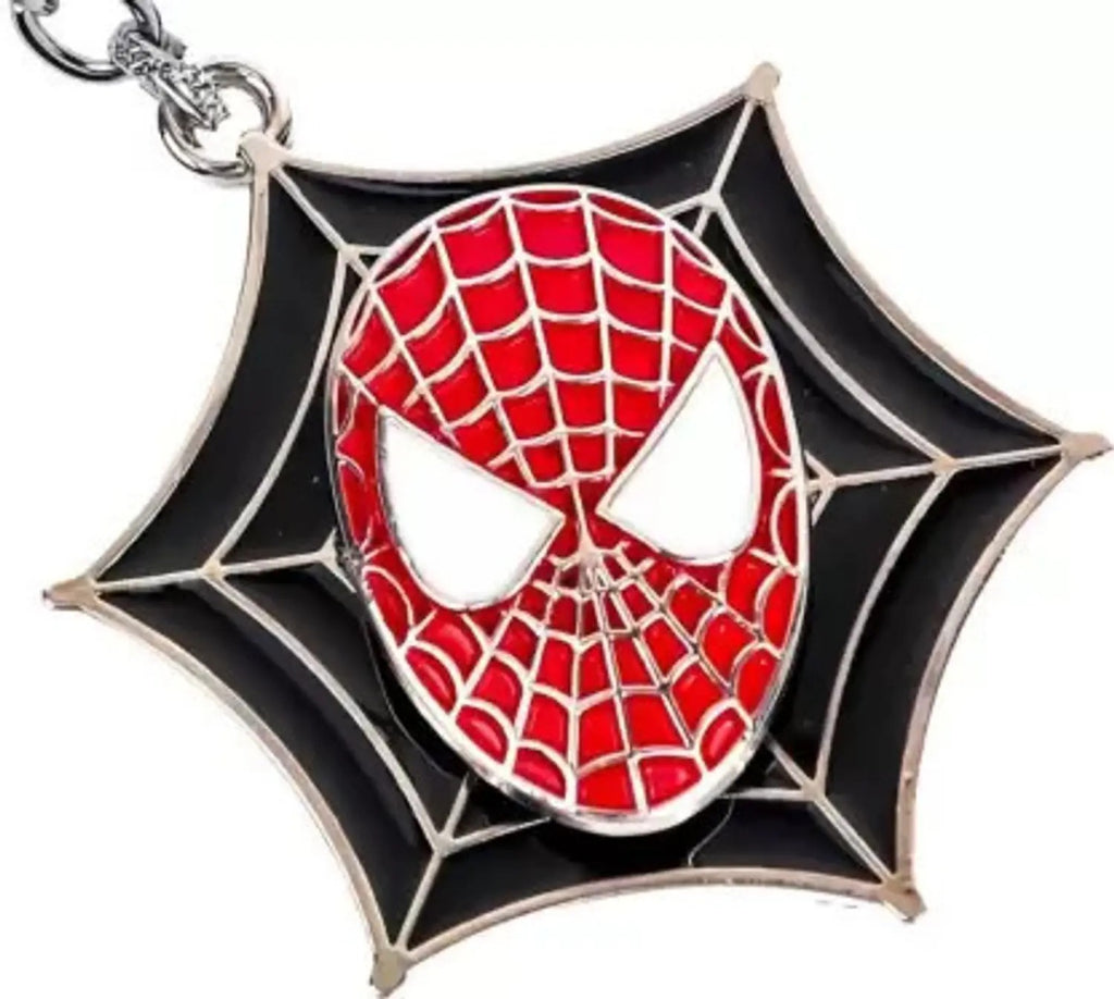 Spider Web Mask Metal Keychain, Superhero-Inspired Key Ring for Keys, Bags, Backpacks &amp; Gifting