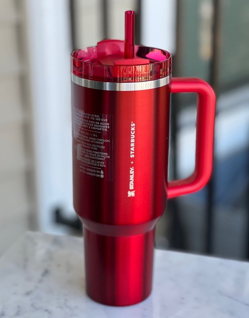 Stanley + Starbucks Tumbler with Handle and Straw, Stainless Steel Insulated Travel Cup