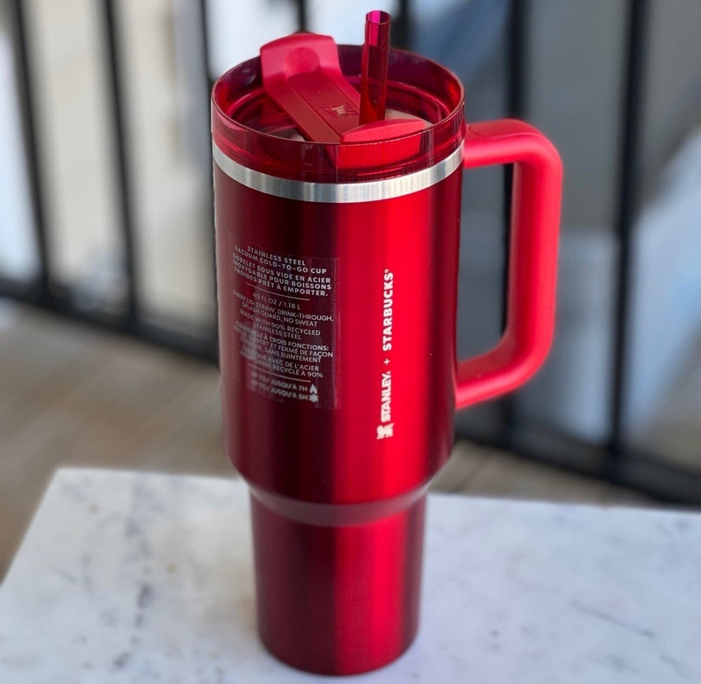Stanley + Starbucks Tumbler with Handle and Straw, Stainless Steel Insulated Travel Cup