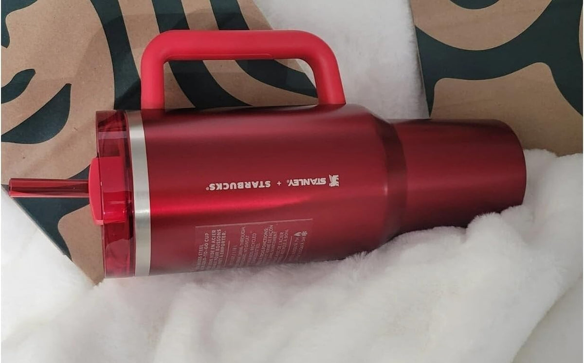 Stanley + Starbucks Tumbler with Handle and Straw, Stainless Steel Insulated Travel Cup