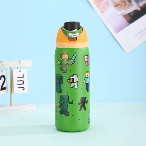 Owala x Minecraft FreeSip Insulated Stainless Steel Water Bottle with Straw for Sports, Travel, and School, 32oz